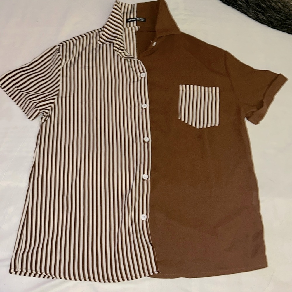 Button up brown shirt